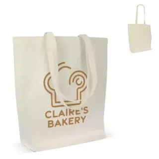 Bag organic cotton natural long 270g/m² 42x12x43 cm - LT95378 (gadzety reklamowe)